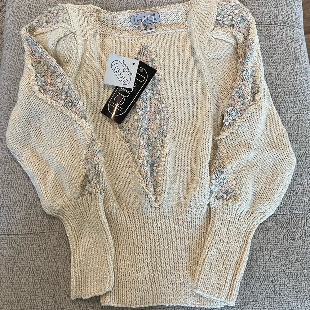 NWT Vintage 80S Y2K Nannell sweater pastel color 
Size S